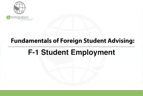 F-1 Student Employment