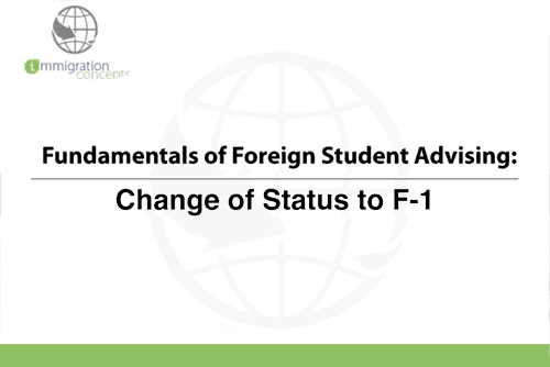 Change of Status to F-1/M-1